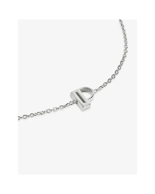 Monica Vinader Metallic Initial P Sterling- Bracelet