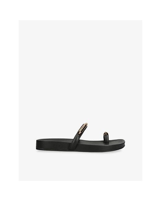 Dolce Vita Black Sayah Leather Sandals