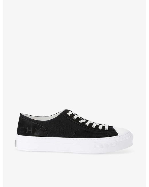 Givenchy White City Contrast-sole Leather Low-top Trainers for men
