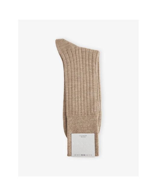 Falke Natural No 2 Finest Cashmere-Blend Crew-Length Socks for men