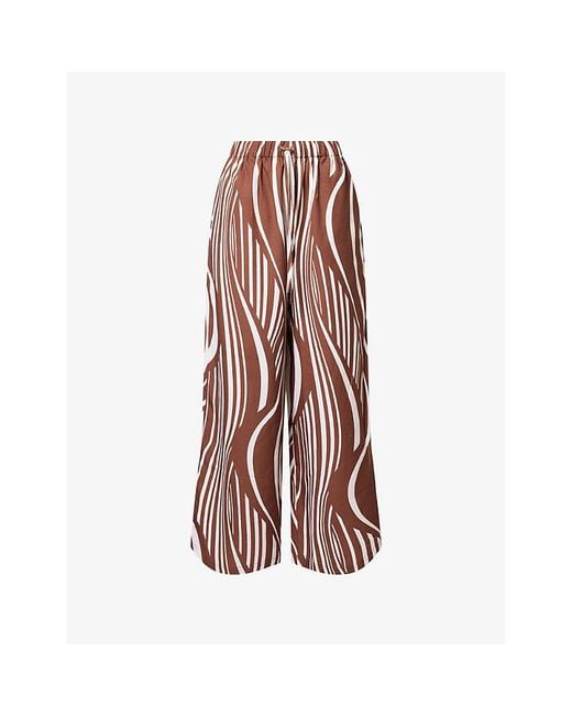 Seafolly Red Coastline Wide-Leg Woven Trousers