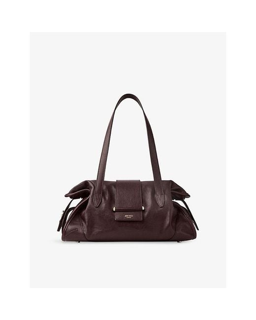 Jimmy Choo Brown Bar Holdall Biker Medium Leather Shoulder Bag