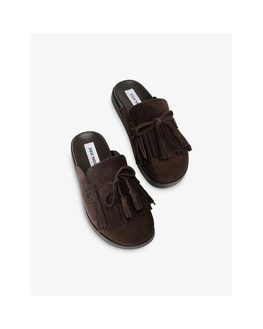 Steve Madden Brown Maurea Suede Mules