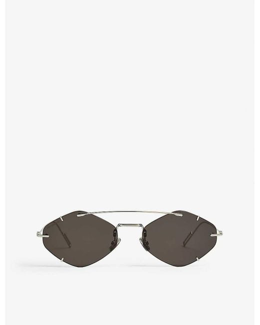 Dior Gray Inclusion Diamond-frame Sunglasses