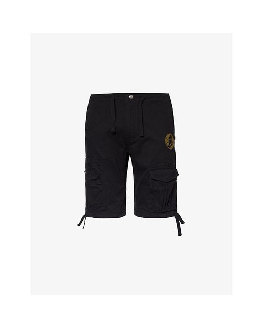 BBCICECREAM Black Branded Drawstring-waist Stretch-cotton Shorts X for men