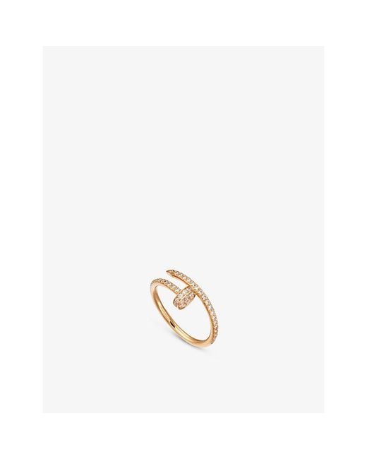 Cartier Metallic Juste Un Clou 18Ct Rose- And Diamond Ring
