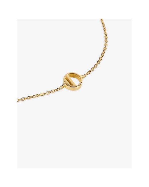 Monica Vinader Metallic Initial O 18Ct Vermeil Bracelet