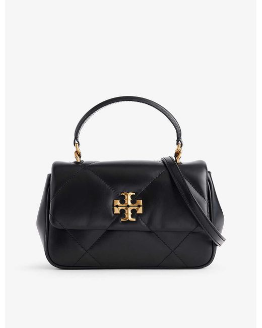 Tory Burch Black Kira Quilted Leather Top-handle Bag