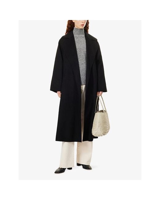 Weekend by Maxmara Black Brushed Wool Coat