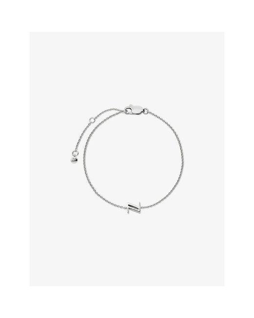 Monica Vinader Metallic Initial Z Sterling- Chain Bracelet