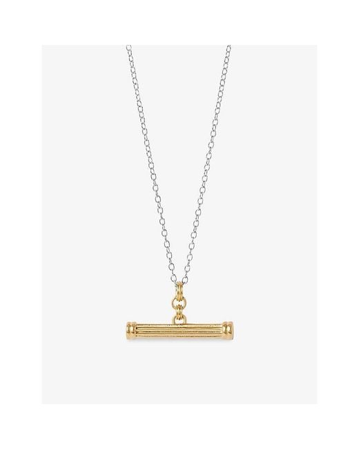 Astley Clarke Metallic X Laura Jackson T-Bar 18Ct-Plated 925 Sterling- Necklace