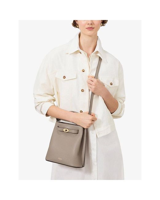 Mulberry Natural Islington Small Leather Bucket Bag