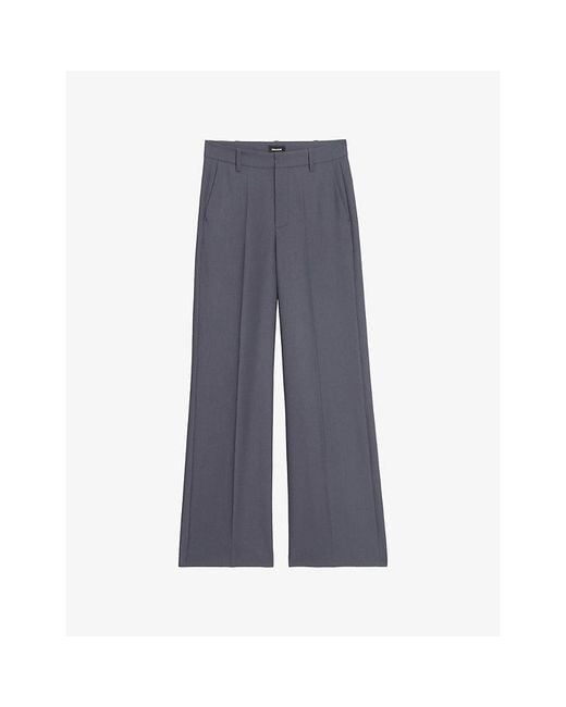 Zadig & Voltaire Blue Panol Wide-Leg Woven Trousers