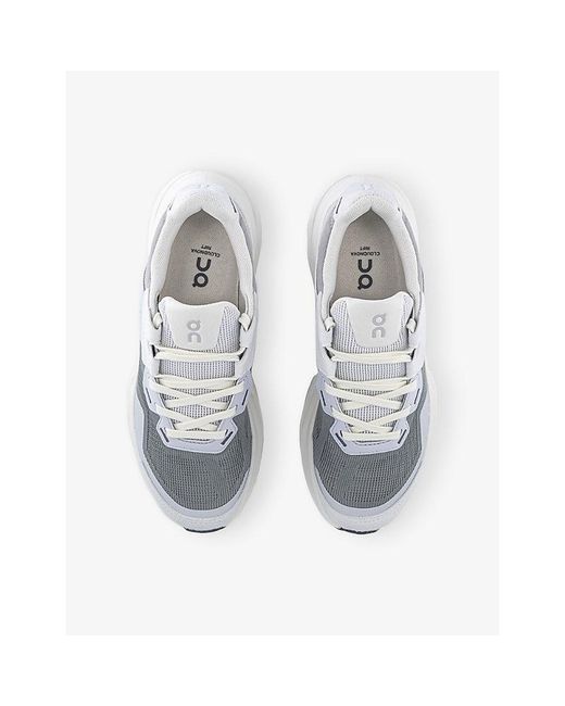 On Shoes White Cloudnova Rift Woven Trainers for men