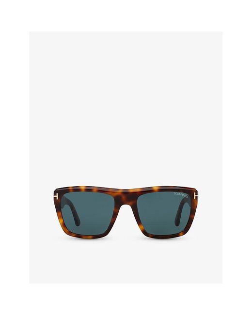 Tom Ford Blue Tr001778 Alberto Square-frame Acetate Sunglasses