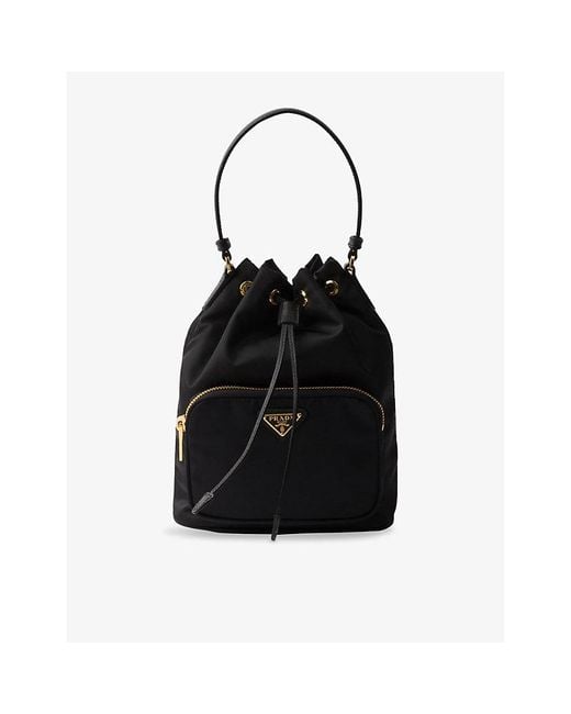 Prada Black Duet Re-Nylon Bucket Bag