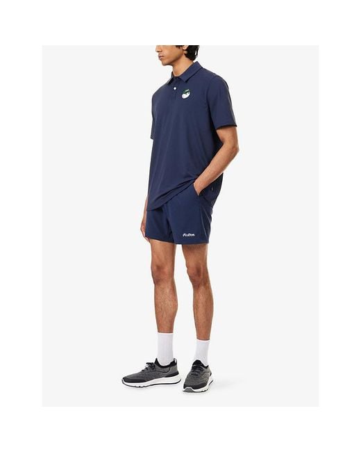 Malbon Blue Ripley Coolcore Woven Shorts for men