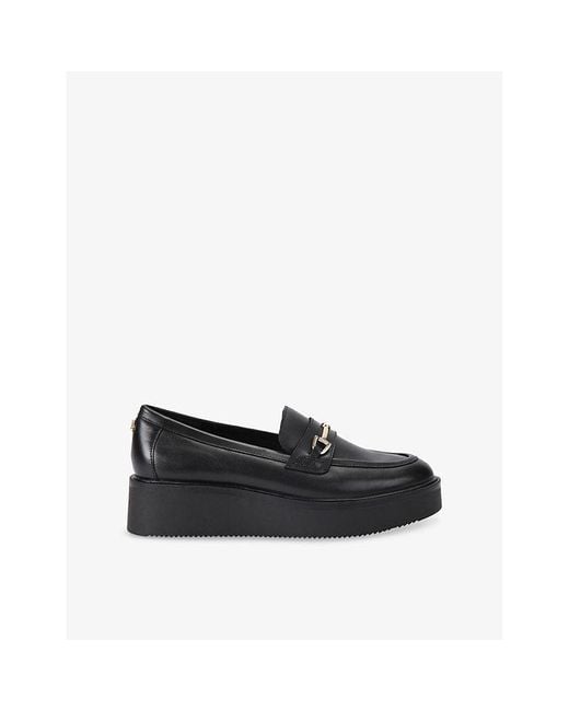 Carvela Kurt Geiger Black Vista Leather Platform Loafers