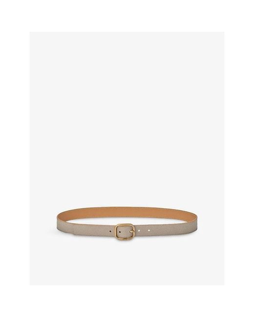 Loewe Multicolor Rounded-Buckle Leather Belt