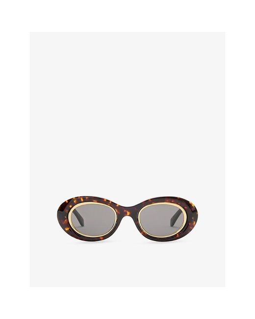 Loewe Multicolor G821Mn0X02 Oval Mini Anagram Oval-Frame Acetate Sunglasses