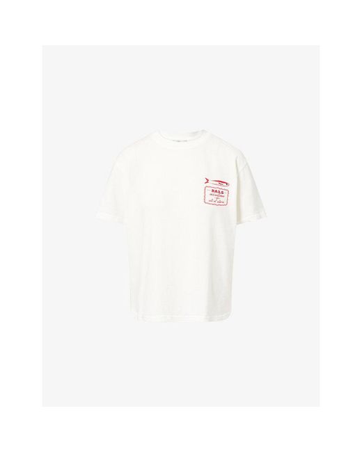 Rails White Souvenir Graphic-Print Cotton T-Shirt