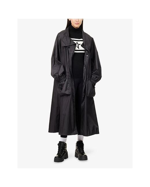Perfect Moment Black Parachute Patch-Pocket Woven Coat