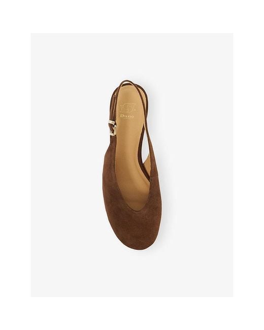 Dune Brown Honora Suede Slingbacks