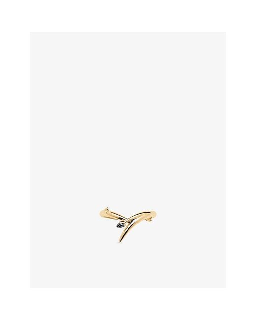 Shaun Leane White Orchid Sterling- And- Vermeil Bud Ring