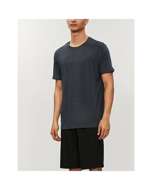 Derek Rose Black Marlowe Crewneck Stretch-Modal T-Shirt for men
