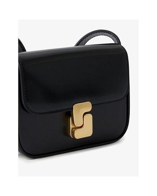 Soeur Black Bell S-embellished Leather Cross-body Bag