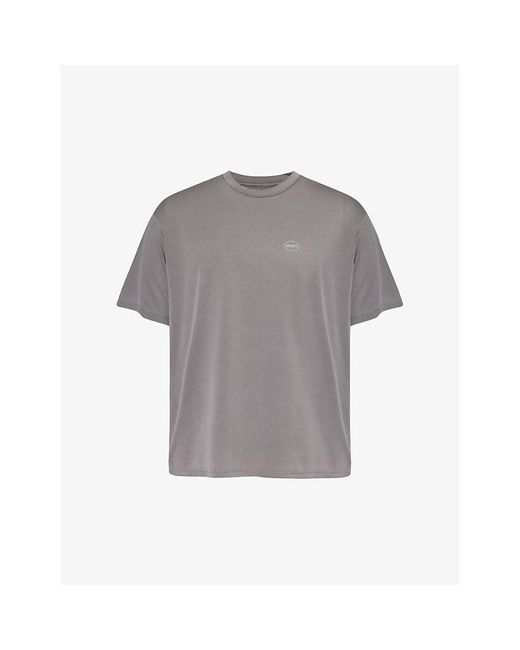 Satisfy Gray Auralitetm Branded Recycled-polyester T-shirt for men
