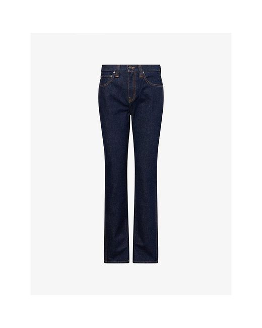 Khaite Blue Farley Straight Denim Jeans