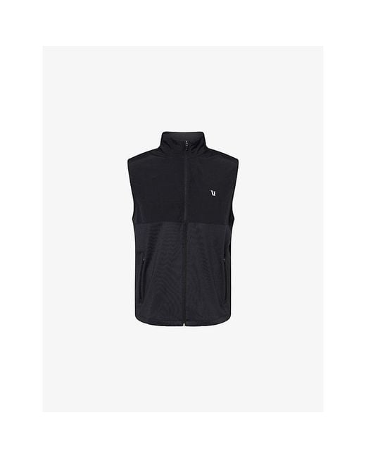 vuori Blue Sunday Element Logo-Print Woven Vest for men