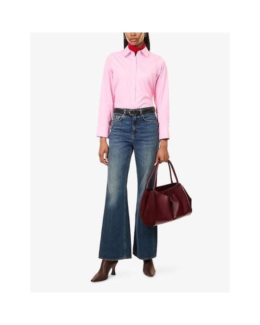 ME+EM Pink Forever Relaxed-Fit Cotton Shirt