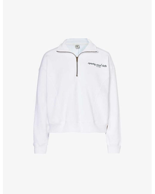 Sporty & Rich half-zip Fleece Sweatshirt - Farfetch