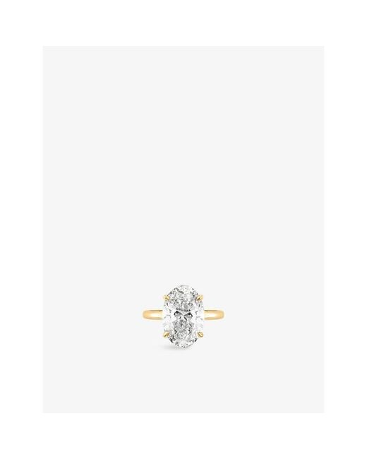 The Diamond Lab White Timeless Oval-Cut 18Ct- And 5.14Ct Lab-Grown Diamond Ring