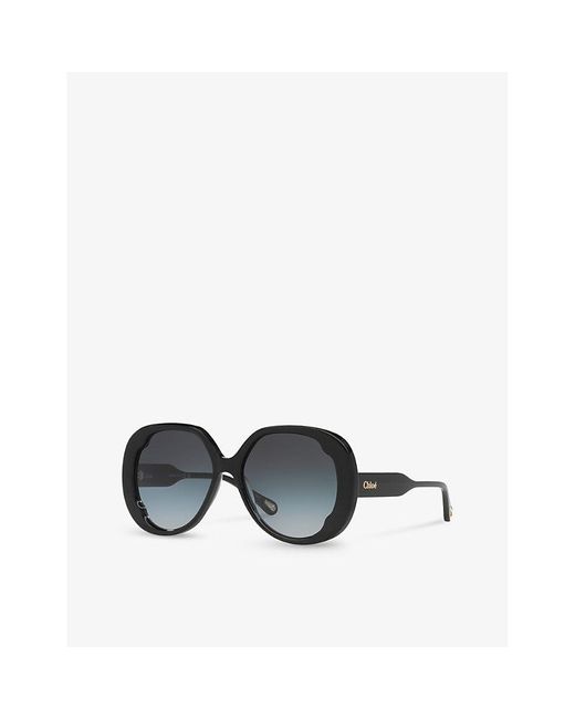 Chloé Black Ch0195s Square-frame Acetate Sunglasses