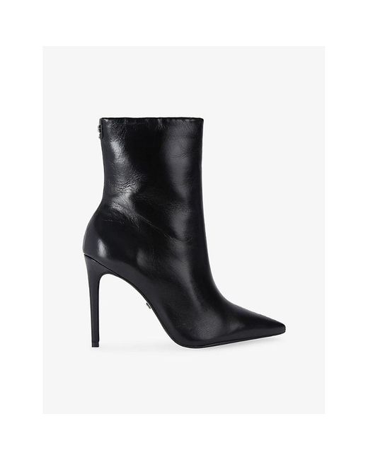 KG by Kurt Geiger Women's Black Tokyo Leather Heeled Ankle Boots