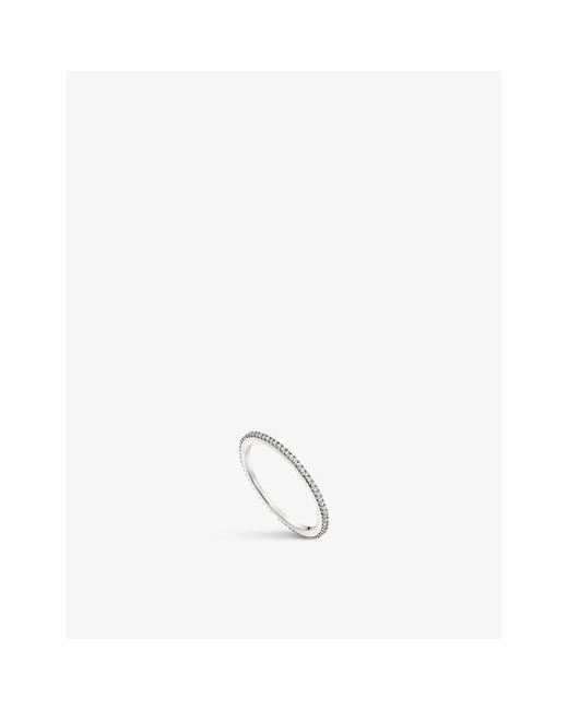 Monica Vinader White Eternity And 0.12Ct Diamond Ring
