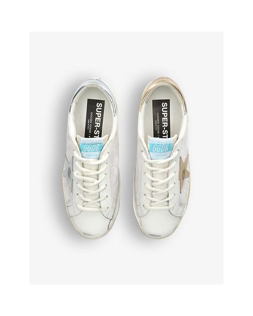 Golden Goose Deluxe Brand Natural Women's Superstar 11664 Leather And Suede Low-top Trainers