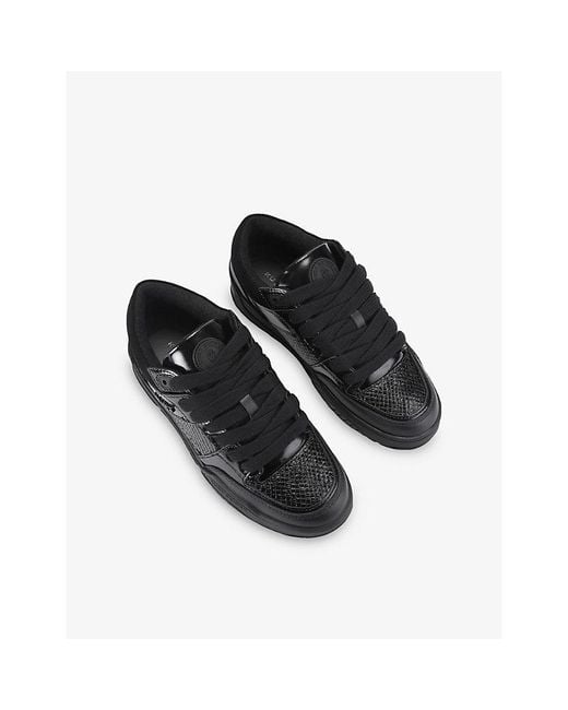 Kurt Geiger Black Hatton Leather Trainers for men