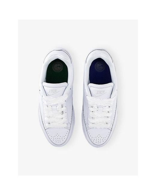 Nike White Tennis Centre Leather Trainers