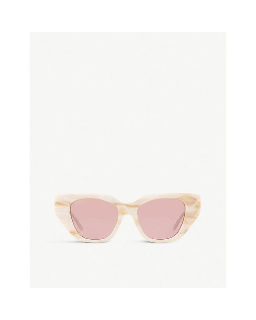 Gucci Pink gg0641s Crystal-embellished Plastic Sunglasses