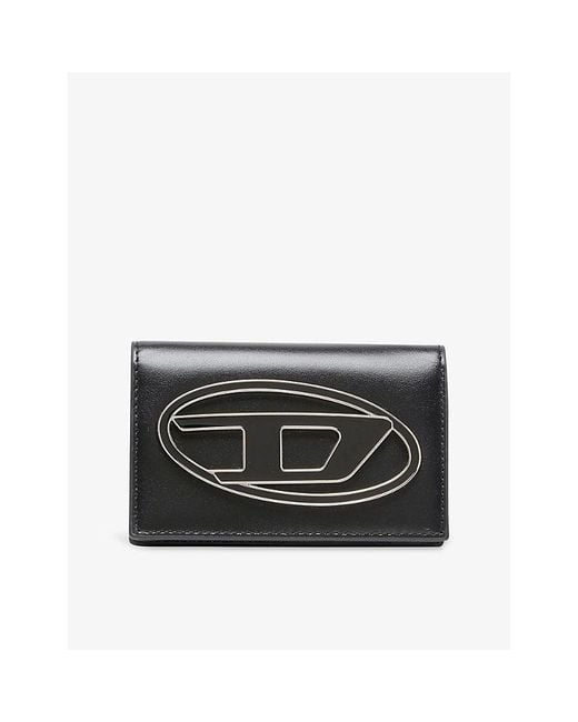 DIESEL Black 1Dr Leather Card Holder