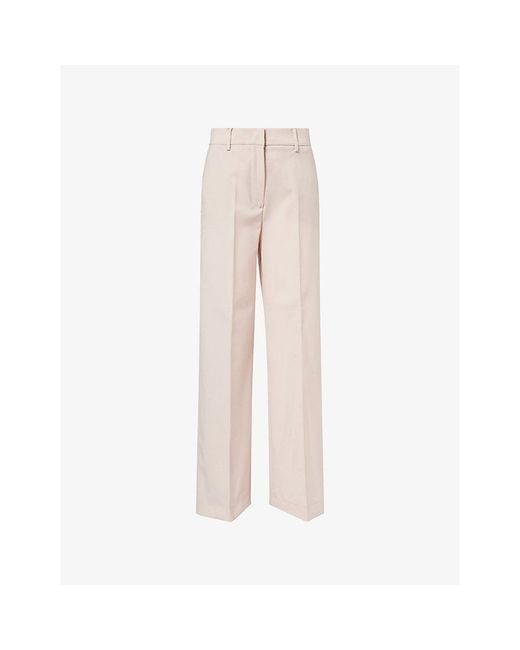 Weekend by Maxmara Natural Visivo Straight-Leg Wool Trousers