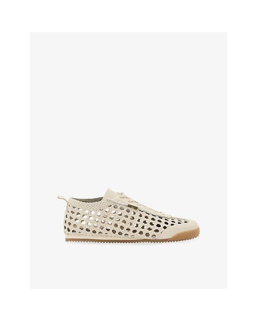 AllSaints Natural Kenny Woven Leather Trainers
