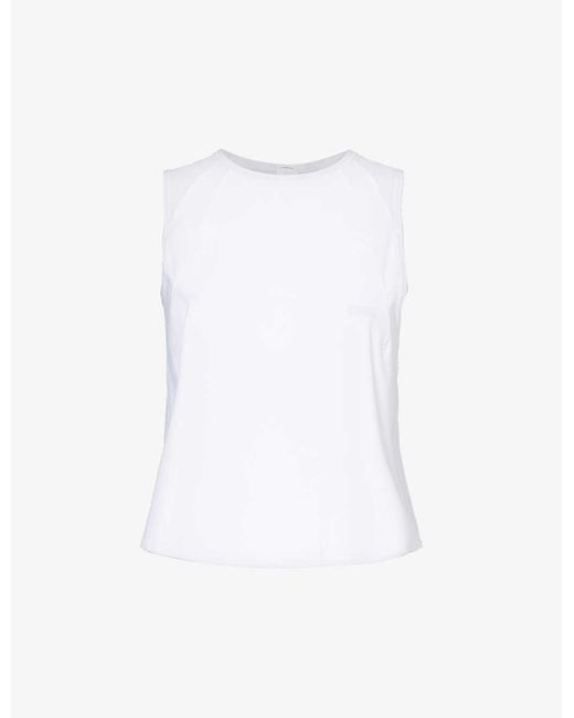 lululemon athletica White Sculpt Cropped Stretch-woven Top