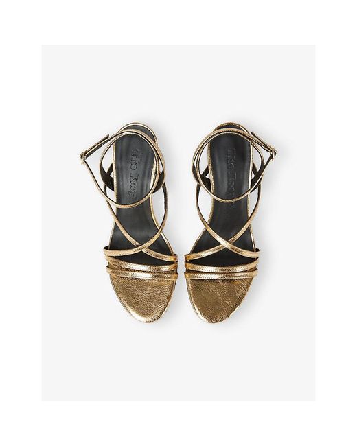 The Kooples White Patent-Leather Heeled Sandals