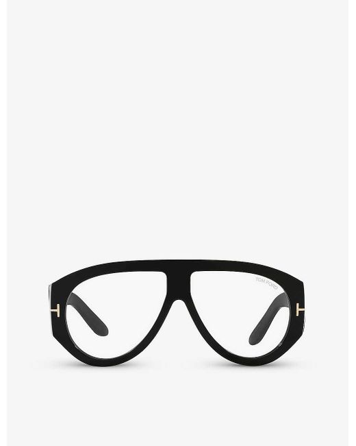 Tom Ford Black Ft5958-b Pilot-frame Acetate Glasses for men