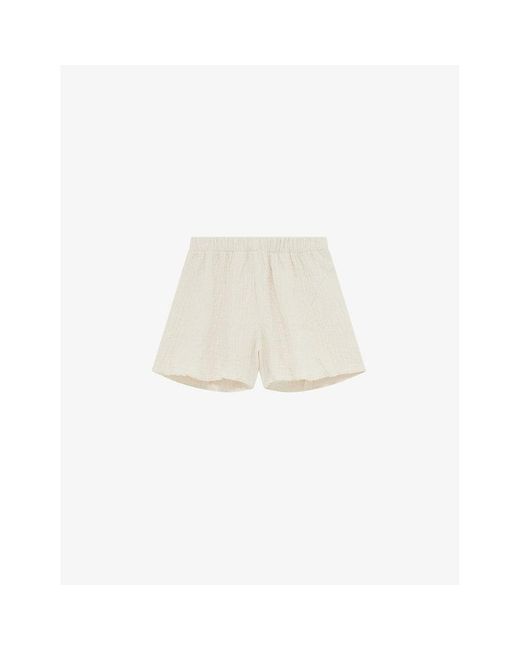 IRO White Horoni Jacquard Cotton-blend Shorts